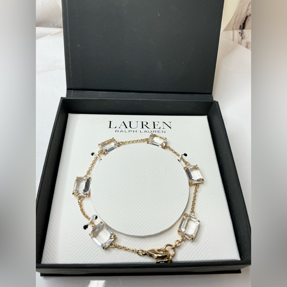 🐘🐘💓 Lauren Ralph Lauren Squared Stone Bracelet - Picture 8 of 10